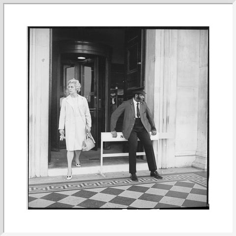 Security warden outside the National Gallery 20th century