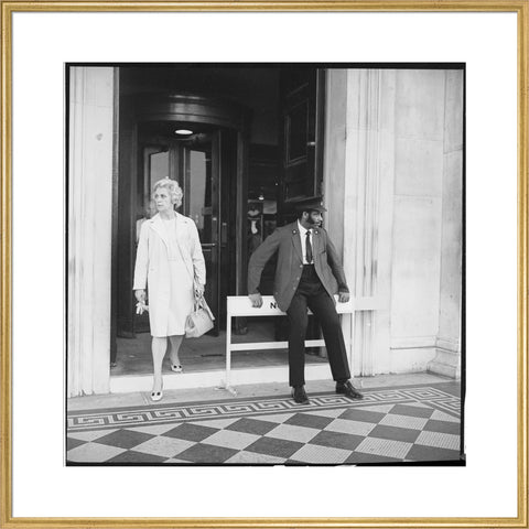 Security warden outside the National Gallery 20th century