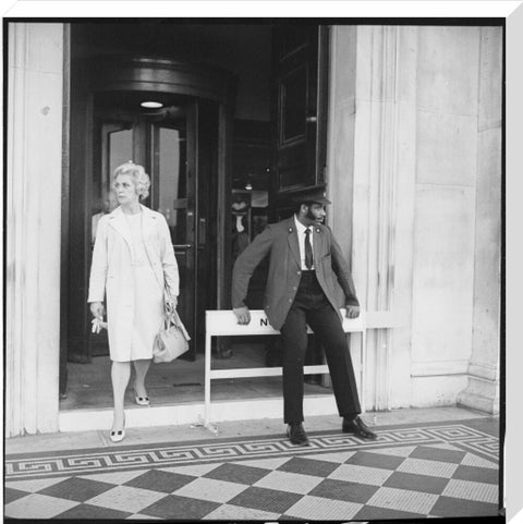 Security warden outside the National Gallery 20th century