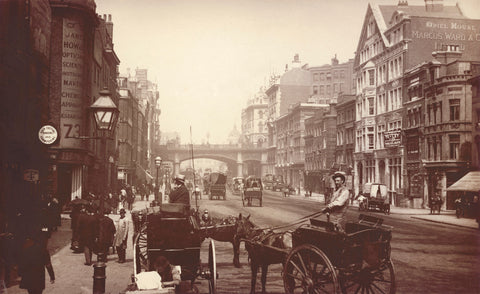Farringdon Street looking south towards Holborn Viaduct c.1890