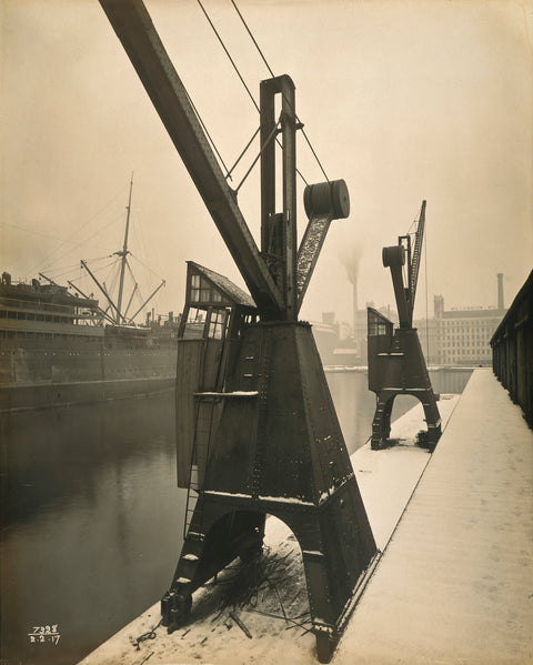 Quayside cranes after the Silvertown Explosion 1917
