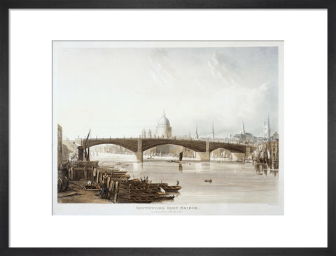 Southwark Iron Bridge as seen from Bank-side 1819