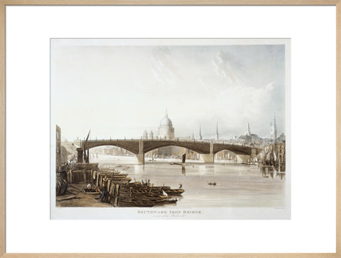 Southwark Iron Bridge as seen from Bank-side 1819