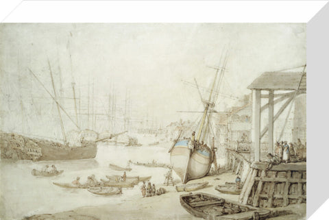 Careening a coaster at Rotherhithe 1778
