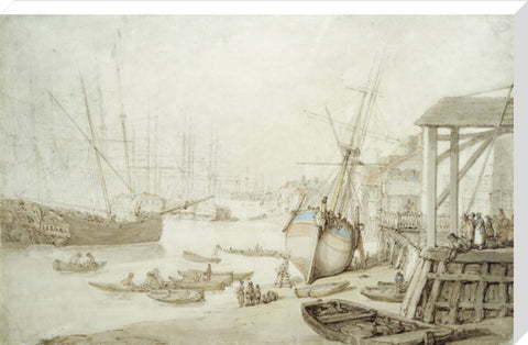 Careening a coaster at Rotherhithe 1778
