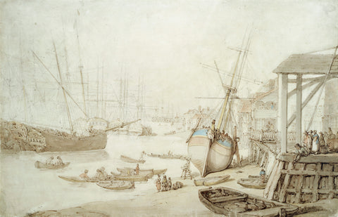Careening a coaster at Rotherhithe 1778