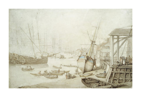Careening a coaster at Rotherhithe 1778