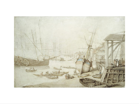 Careening a coaster at Rotherhithe 1778