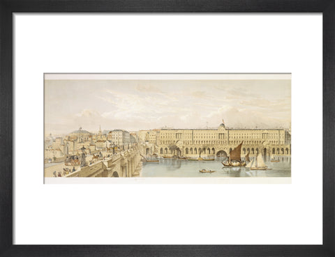 Somerset House and Waterloo Bridge: 19th century