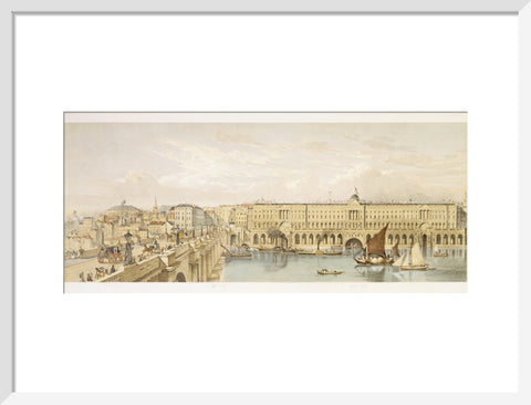 Somerset House and Waterloo Bridge: 19th century
