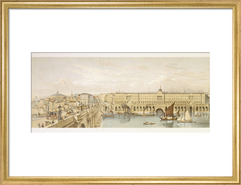 Somerset House and Waterloo Bridge: 19th century
