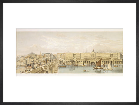 Somerset House and Waterloo Bridge: 19th century