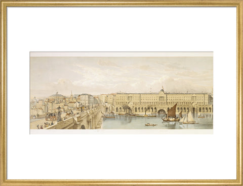 Somerset House and Waterloo Bridge: 19th century