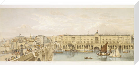 Somerset House and Waterloo Bridge: 19th century