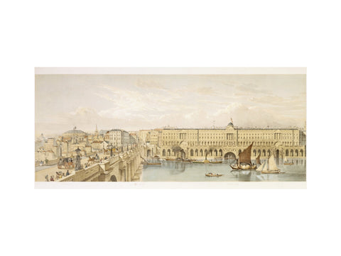 Somerset House and Waterloo Bridge: 19th century