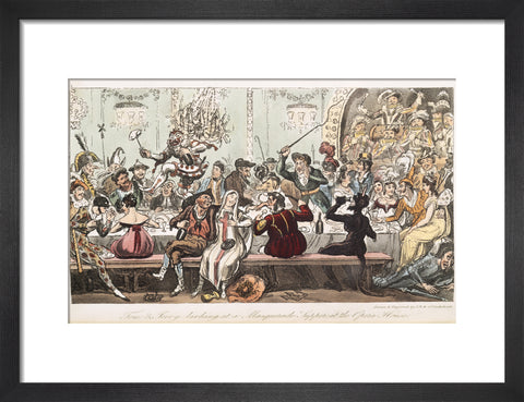 Tom and Jerry larking at a Masquerade Supper at the Opera House 1821