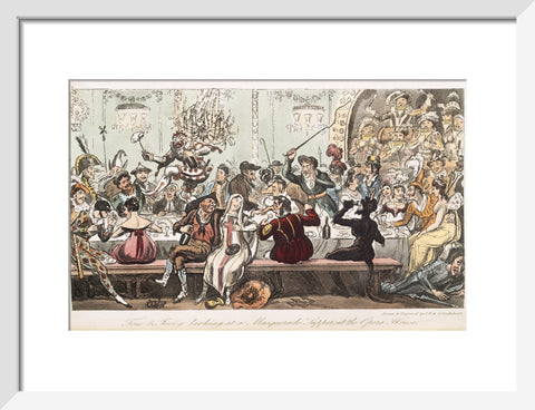 Tom and Jerry larking at a Masquerade Supper at the Opera House 1821