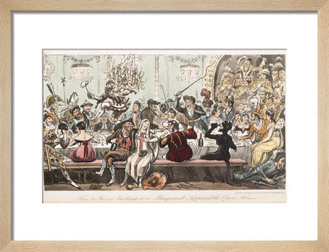 Tom and Jerry larking at a Masquerade Supper at the Opera House 1821