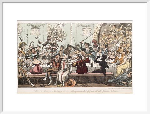 Tom and Jerry larking at a Masquerade Supper at the Opera House 1821