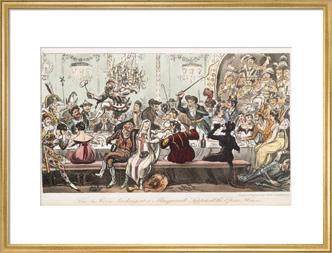 Tom and Jerry larking at a Masquerade Supper at the Opera House 1821