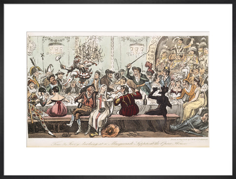 Tom and Jerry larking at a Masquerade Supper at the Opera House 1821