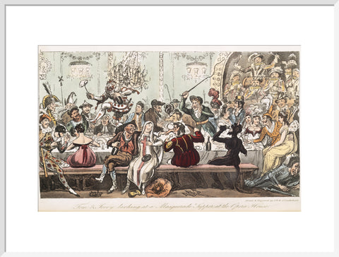 Tom and Jerry larking at a Masquerade Supper at the Opera House 1821