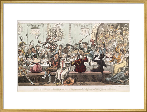 Tom and Jerry larking at a Masquerade Supper at the Opera House 1821