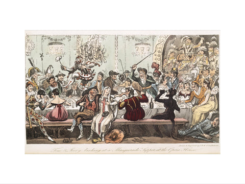 Tom and Jerry larking at a Masquerade Supper at the Opera House 1821