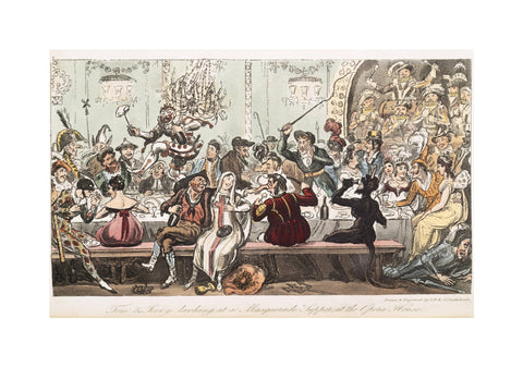 Tom and Jerry larking at a Masquerade Supper at the Opera House 1821