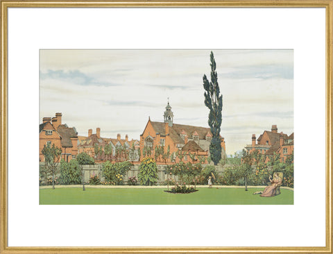 Church and Parsonage with Stores &c. looking South West 1881