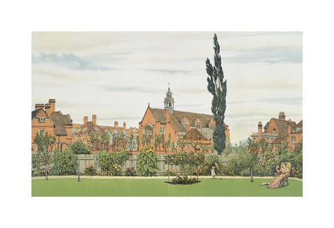 Church and Parsonage with Stores &c. looking South West 1881