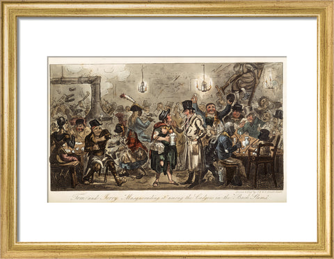 Tom and Jerry 'masquerading it' among the lodgers of the back slums 1821