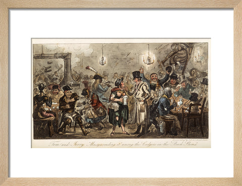 Tom and Jerry 'masquerading it' among the lodgers of the back slums 1821