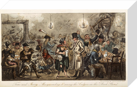 Tom and Jerry 'masquerading it' among the lodgers of the back slums 1821