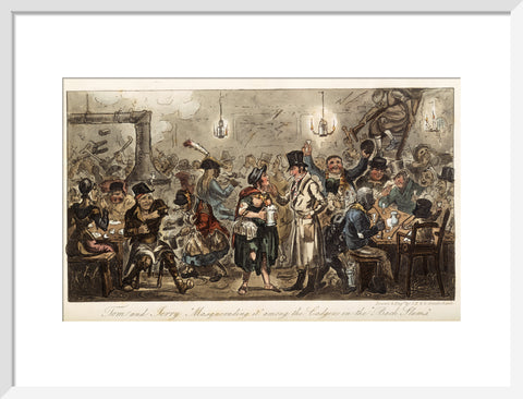 Tom and Jerry 'masquerading it' among the lodgers of the back slums 1821