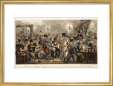 Tom and Jerry 'masquerading it' among the lodgers of the back slums 1821