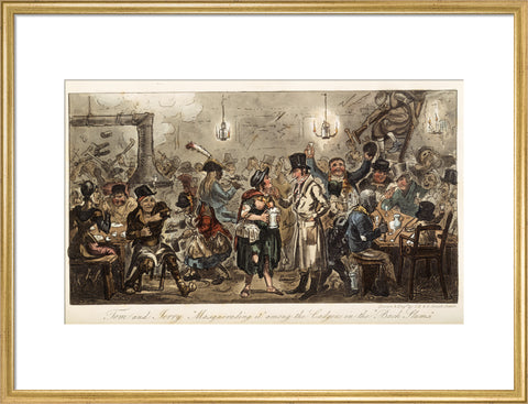 Tom and Jerry 'masquerading it' among the lodgers of the back slums 1821