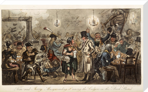 Tom and Jerry 'masquerading it' among the lodgers of the back slums 1821