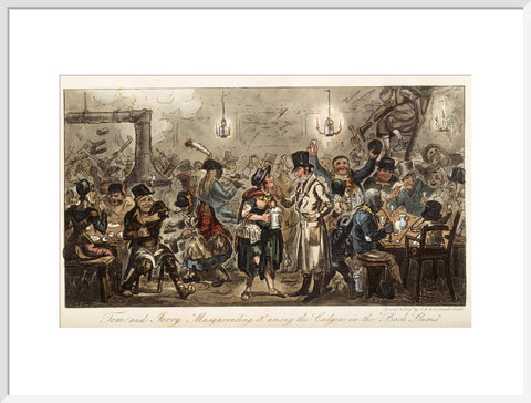 Tom and Jerry 'masquerading it' among the lodgers of the back slums 1821