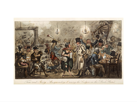 Tom and Jerry 'masquerading it' among the lodgers of the back slums 1821