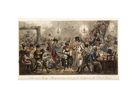 Tom and Jerry 'masquerading it' among the lodgers of the back slums 1821