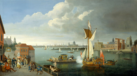 The Thames at Horseferry with Lambeth Palace and a Distant View of the City 18th century