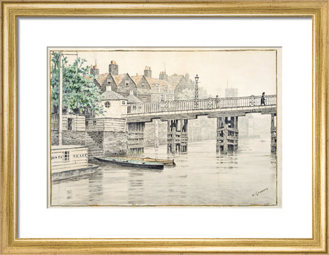 Battersea Bridge (Old Chelsea Bridge) 19th century