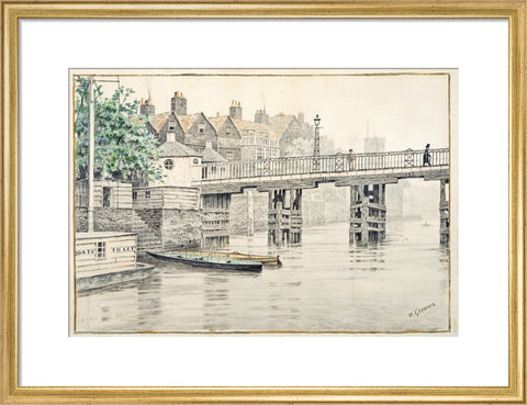 Battersea Bridge (Old Chelsea Bridge) 19th century
