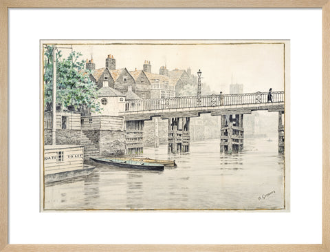 Battersea Bridge (Old Chelsea Bridge) 19th century