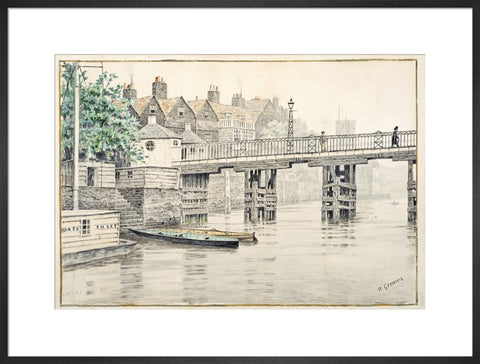 Battersea Bridge (Old Chelsea Bridge) 19th century