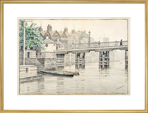 Battersea Bridge (Old Chelsea Bridge) 19th century