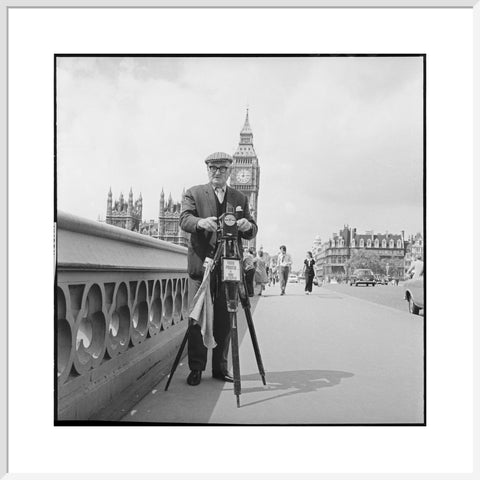 Street photographer Fred Williams on Westminster Bridge 1970