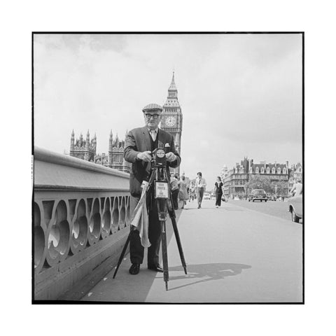 Street photographer Fred Williams on Westminster Bridge 1970