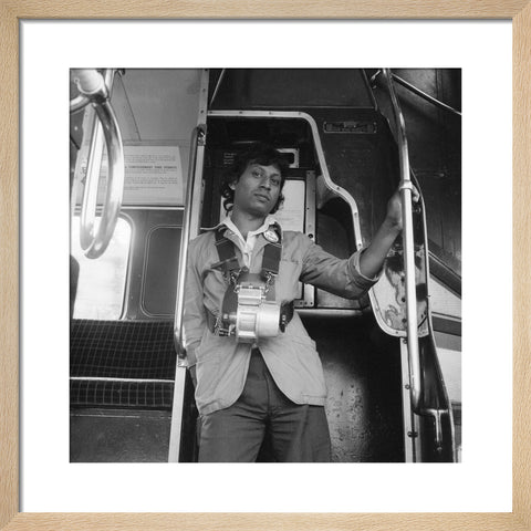 A London Transport bus conductor 20th century